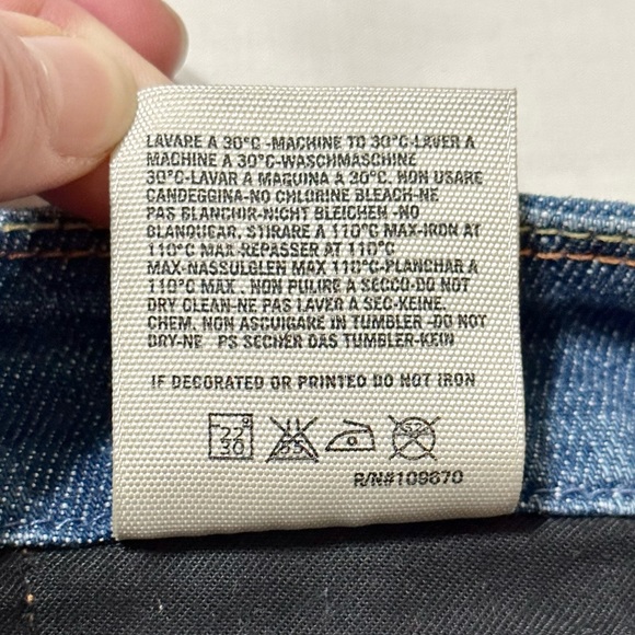 Citizens of Humanity Sophia Split Front Distressed Denim Knee Length Skirt - 6 - Picture 16 of 16